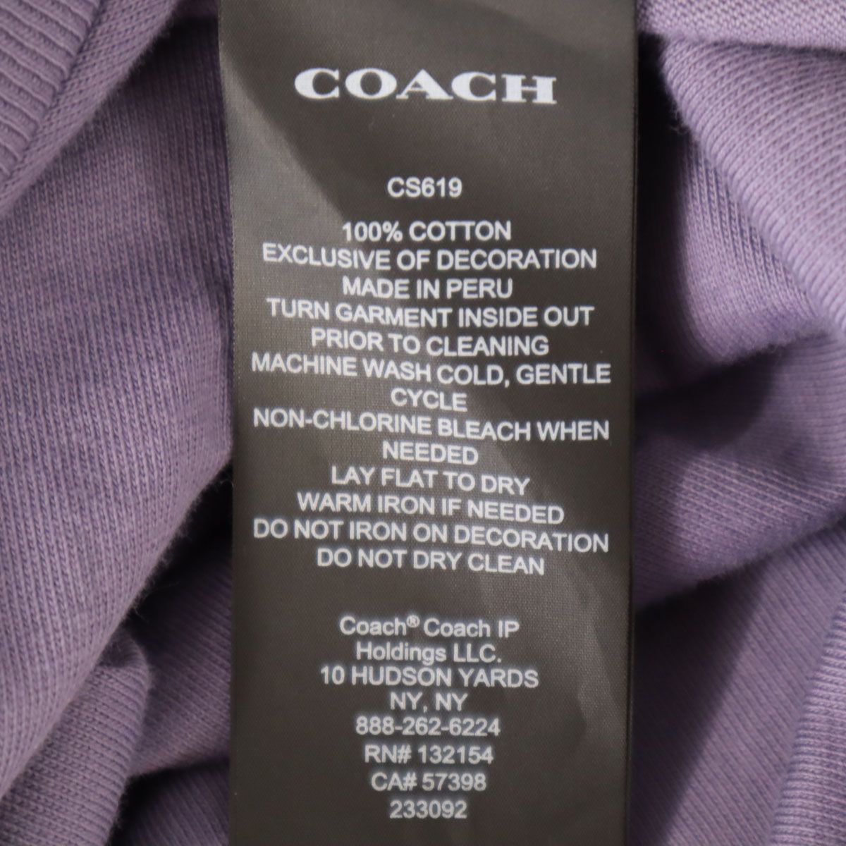 COACH コーチ 恐竜 レキシー 半袖 Tシャツ L パープル系 CS619 メンズ 