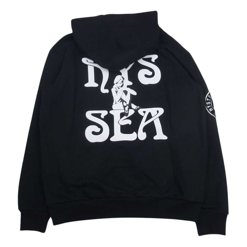 HYSTERIC GLAMOUR ヒステリックグラマー WDS-C-HYS-24-Q2-07 WIND AND SEA WDS Hoodie  ウィンダンシー バックロゴプリント プルオーバー フーディ パーカー ブラック系 L【中古】 - メルカリ