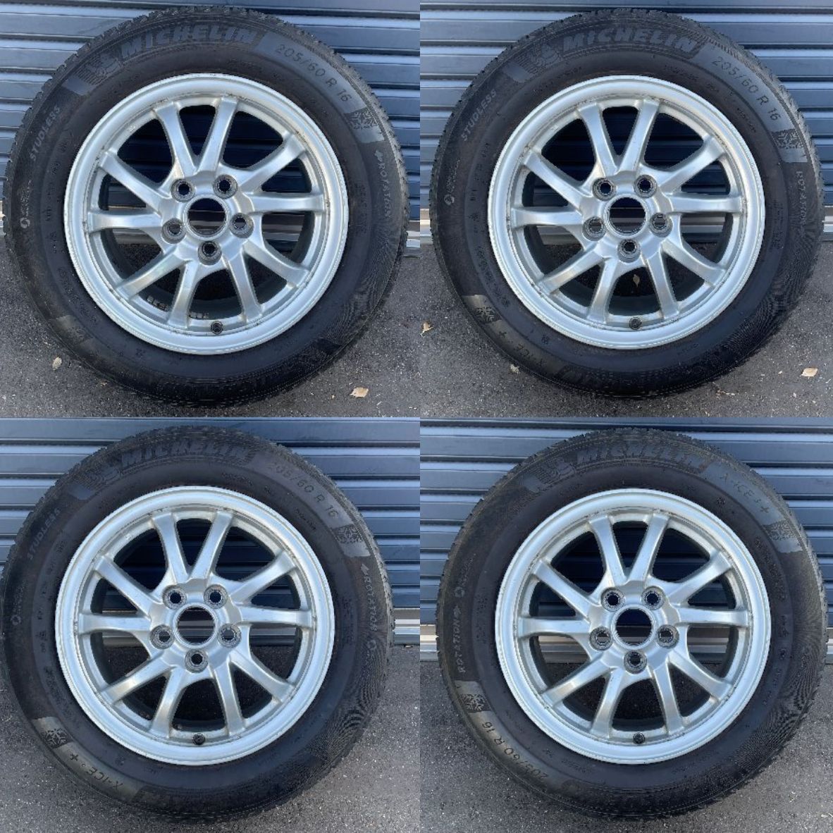 中古品】プリウス 205/60R16 ミシュラン X-ICE3+ スタッドレスタイヤ 2018年製 6.5J プリウスα【タイヤ＆ホイール4本セット】  - メルカリ