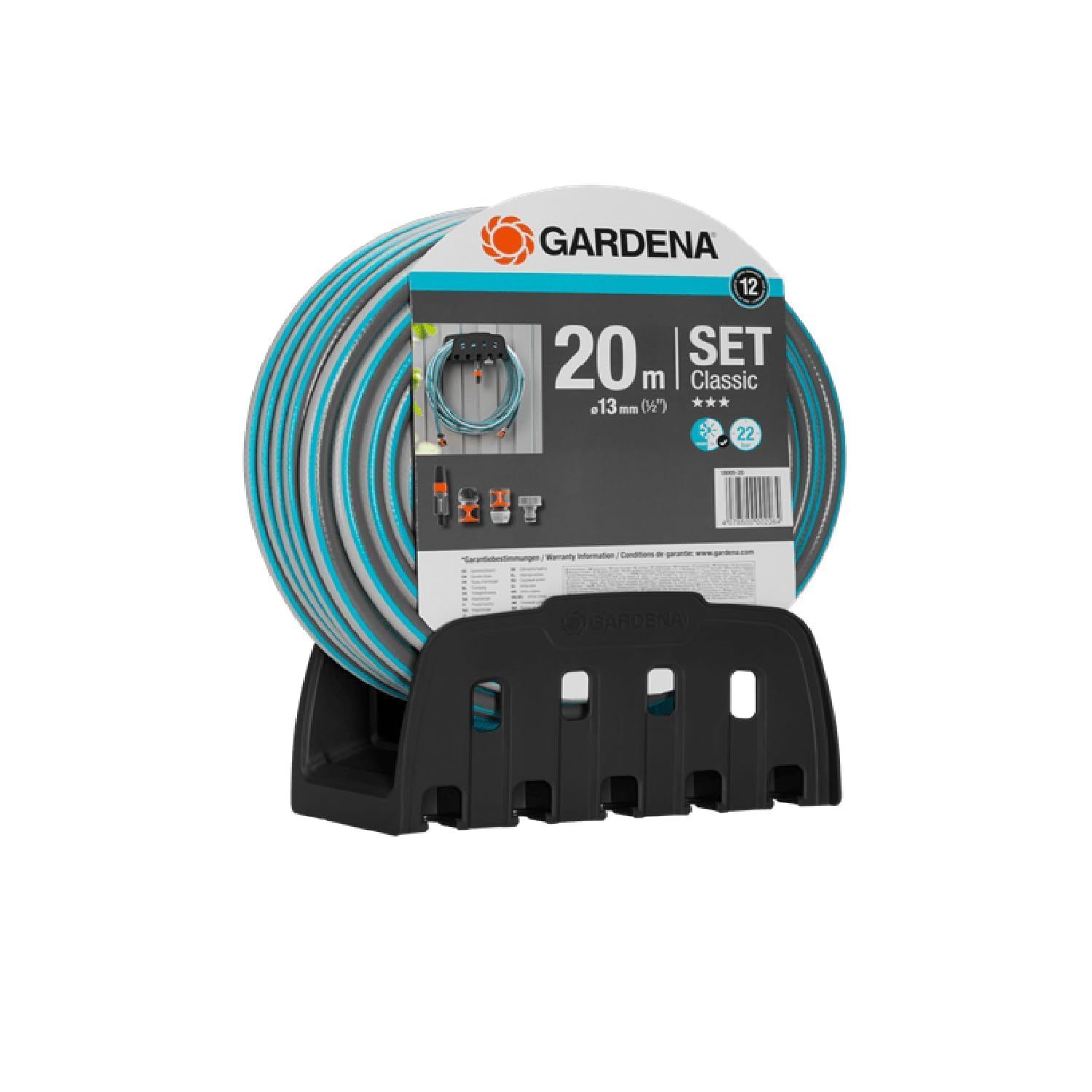 GARDENA ガルデナ 20mホース ホースホルダーセット コネクター 洗浄ノズル付き 18005-20 製品 最大12年