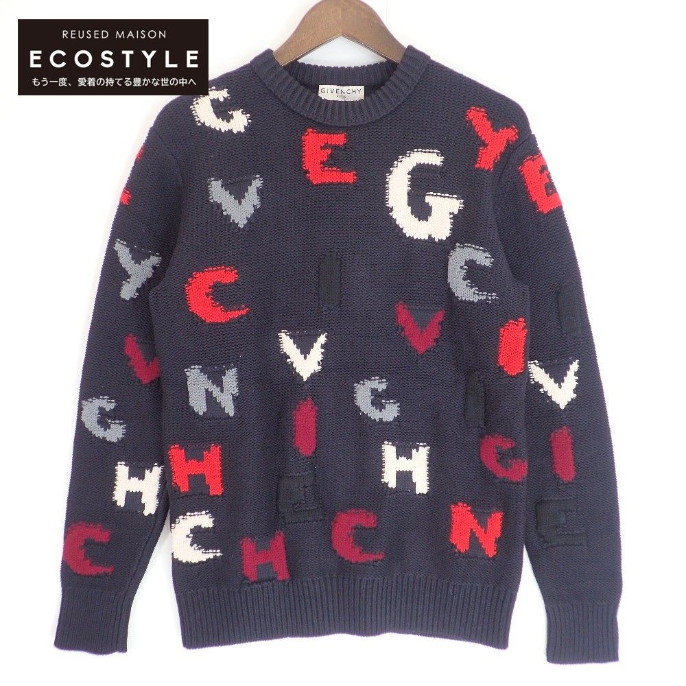 GIVENCHY ジバンシィ 【美品/国内正規】BM906J4Y2J 総柄 ウール クルー 