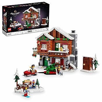【中古】(非常に良い)LEGO アイコン アルパインロッジ モデルビルディングキット 冒険家やアウトドア愛好家へのギフトに 楽しい家族建設プロジェクト ベッドu0026ブレック