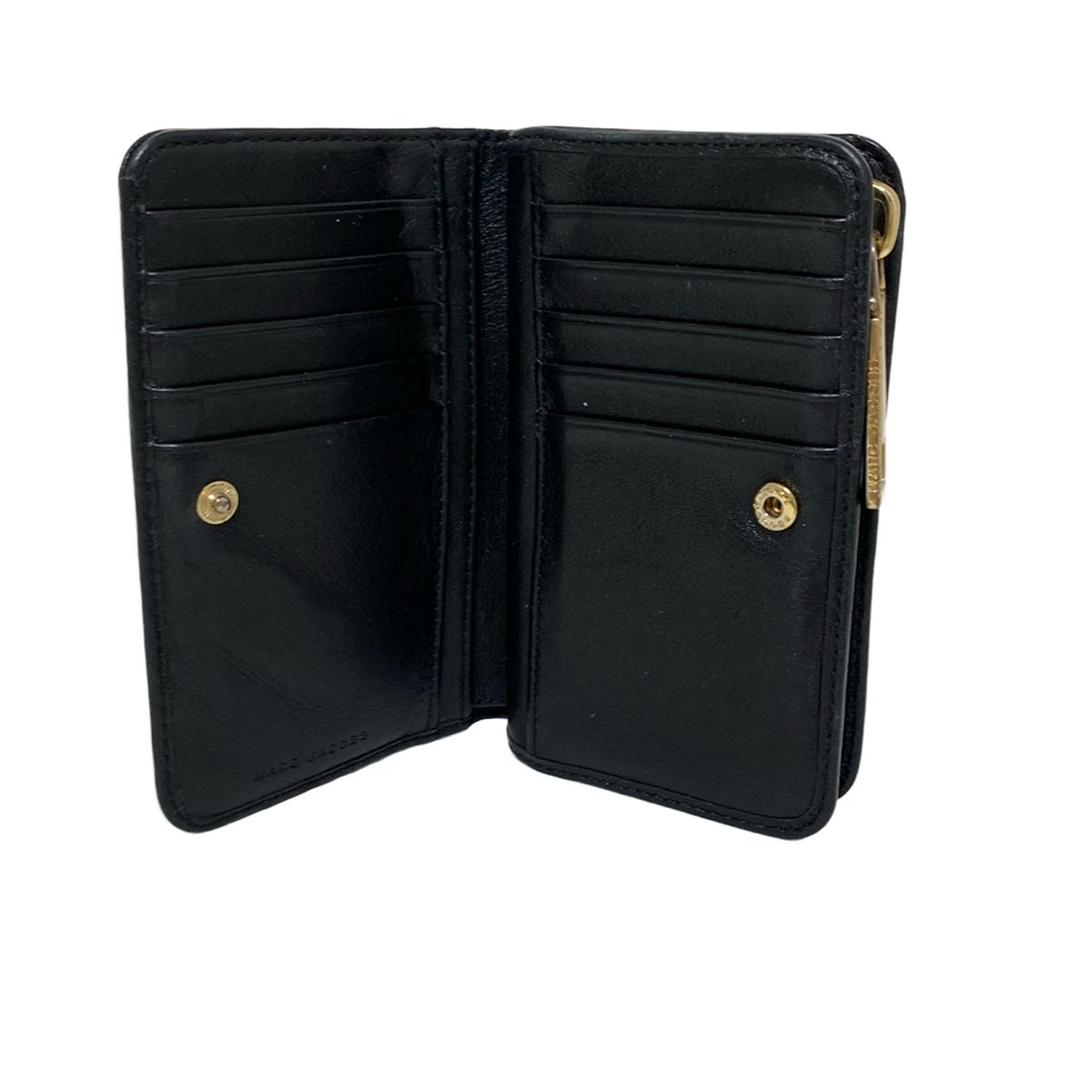 Marc Jacobs マークジェイコブス ブラック 折り財布 レザー THE LEATHER COVERED J MARC TRIFOLD WALLET/ザ レザー カバード