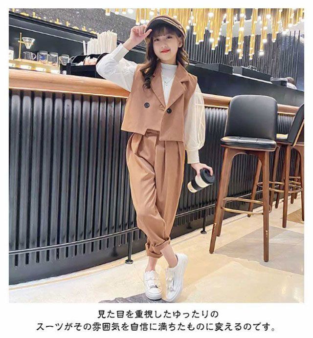 卒業式　女の子　パンツスーツ　セットアップ　160 楽天市場】卒業式 パンツスーツ 女の子 160 入学式 パンツスーツ