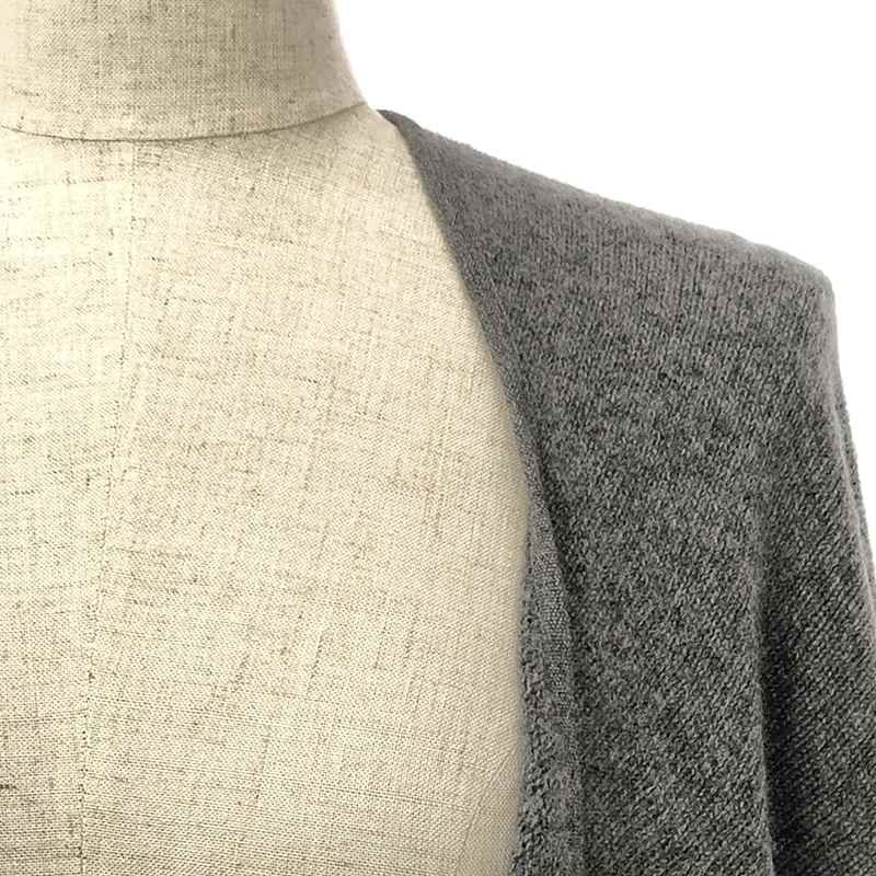 AGNONA / アニオナ | ホワイトカシミヤ ショール ニットカーディガン | M | グレー | レディース AGNONA / アニオナ | ホワイトカシミヤ ショール ニットカーディガン