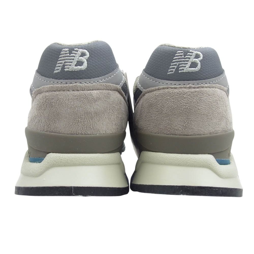NEW BALANCE ニューバランス U998GR ABZORB アブゾーブ スエード ローカット スニーカー グレー系 28cm【新古品】【未使用】【中古】 NEW BALANCE ニューバランス U998GR ABZORB アブゾーブ スエード