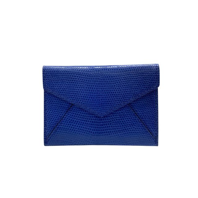 デルヴォー K02B コインケース コインパース カードケース 財布 レザー ブルー ロゴ DELVAUX
