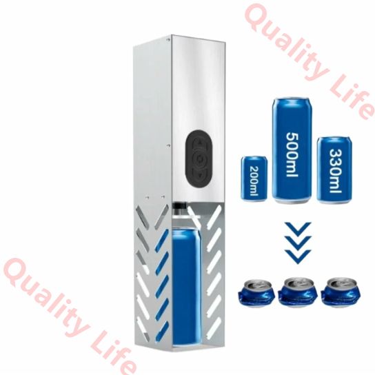 電動缶破砕機 電動缶クラッシャー 缶潰し機 ペットボトル 圧縮 空き アルミ ペットボトル 圧縮 ス金属缶クラッシャー 省力 使用簡単 省スペース 電動缶プレス垂直壁掛け缶コンプレッサーアルミ缶リサイクル粉砕平坦化機非空気圧