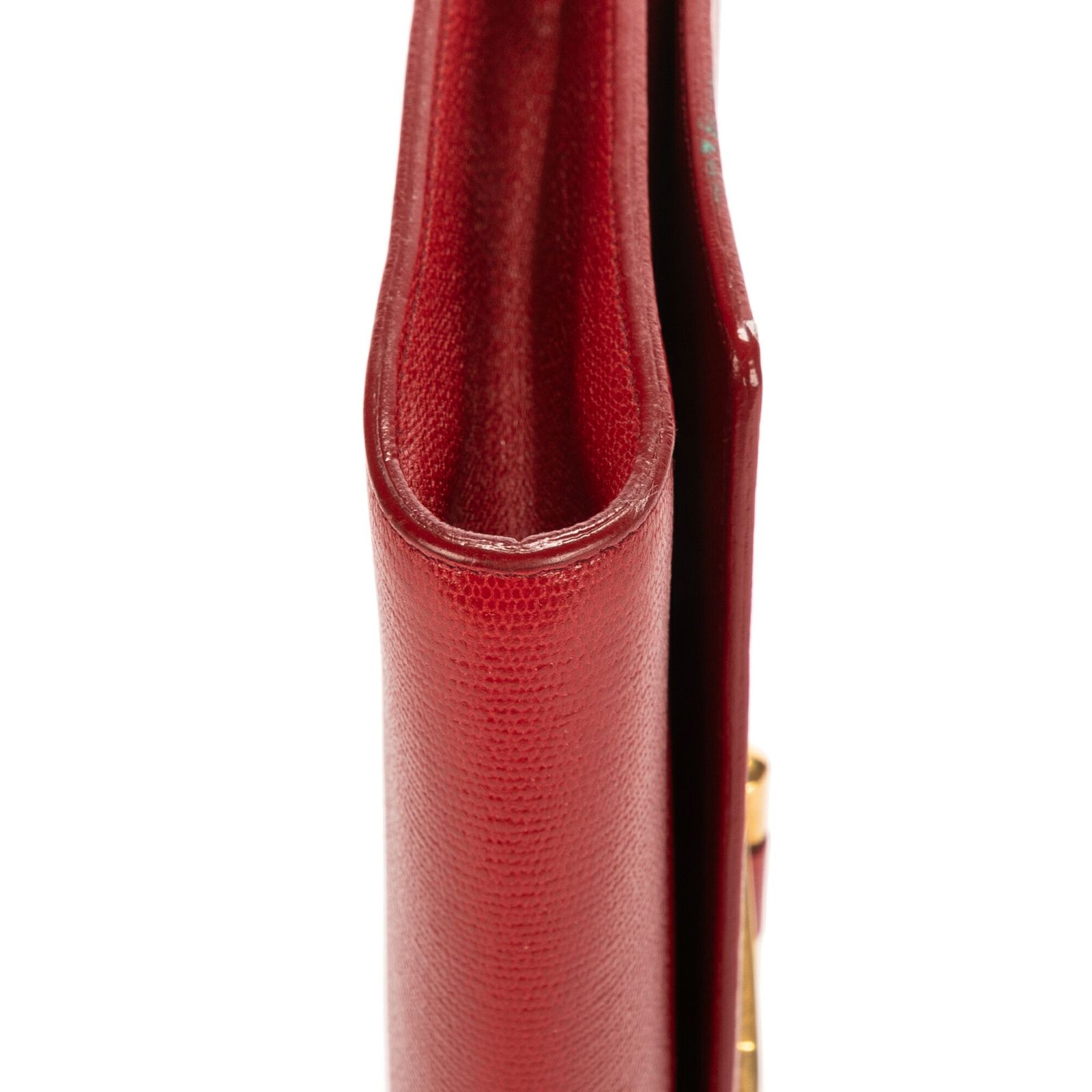 ポシェット赤グレインレザーA