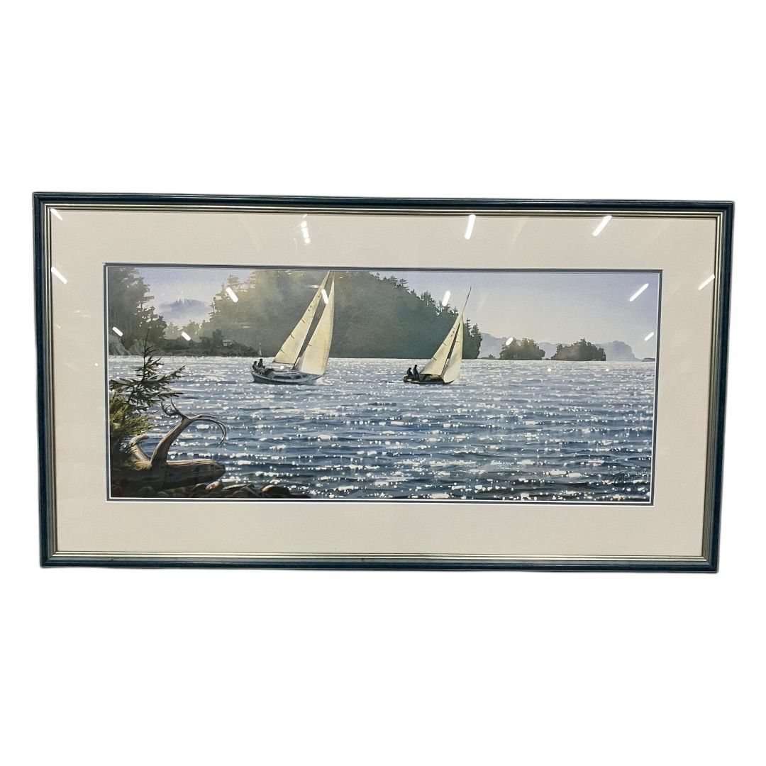 Carol Evans キャロル エヴァンス 絵画 海 水彩画 風景画 額縁付き