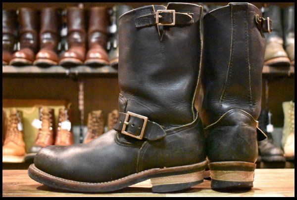  8.5 D 13年 レッドウィング 9085 エンジニア 黒 ブラックハーネス スチールトゥ 2268 ブーツ redwing FI 328 エンジニアブーツ ブーツ 革靴