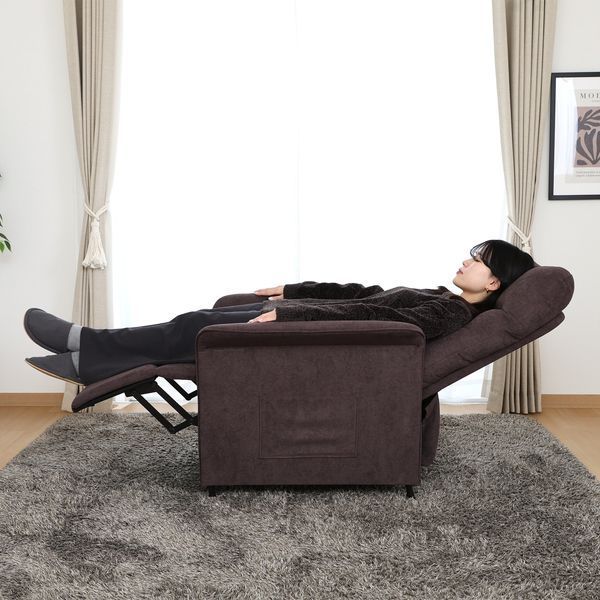 電動リクライナー SIMPLE 1P BR ブラウン 組立品 代引不可 WWW_KANDAIZUMI_COM