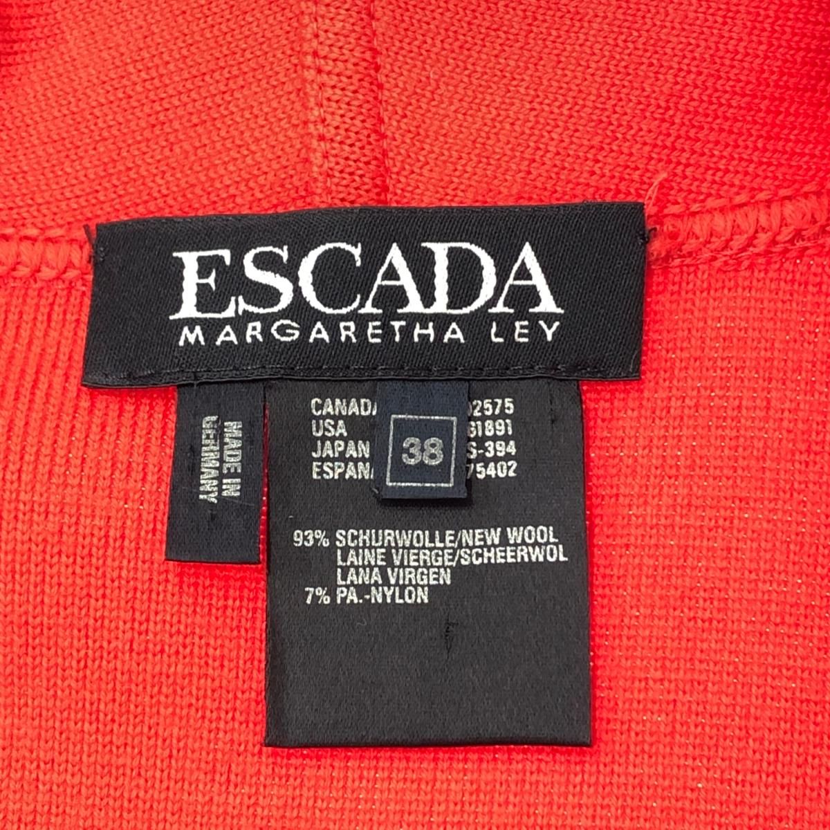 ESCADA エスカーダ ニットジャケット サイズ 38 ロング丈|カーディガン|羽織り|ドイツ製 レッド レディース | 240002231575 USTAUSTRALIA_COM_AU