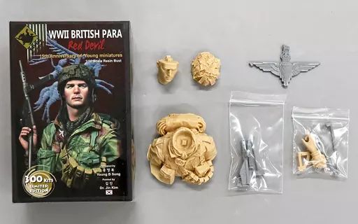 フィギュア　WWII イギリス陸軍空挺兵 レッド・デビルズ 1/10 レジンキャストキット 中古】フィギュア WWII イギリス陸軍空挺兵 レッド・デビルズ 1