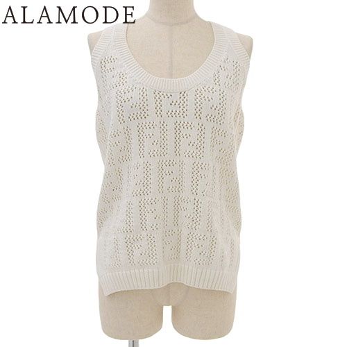 FENDI(フェンディ) ズッカ柄 ノースリーブ ニットベスト トップス 2020