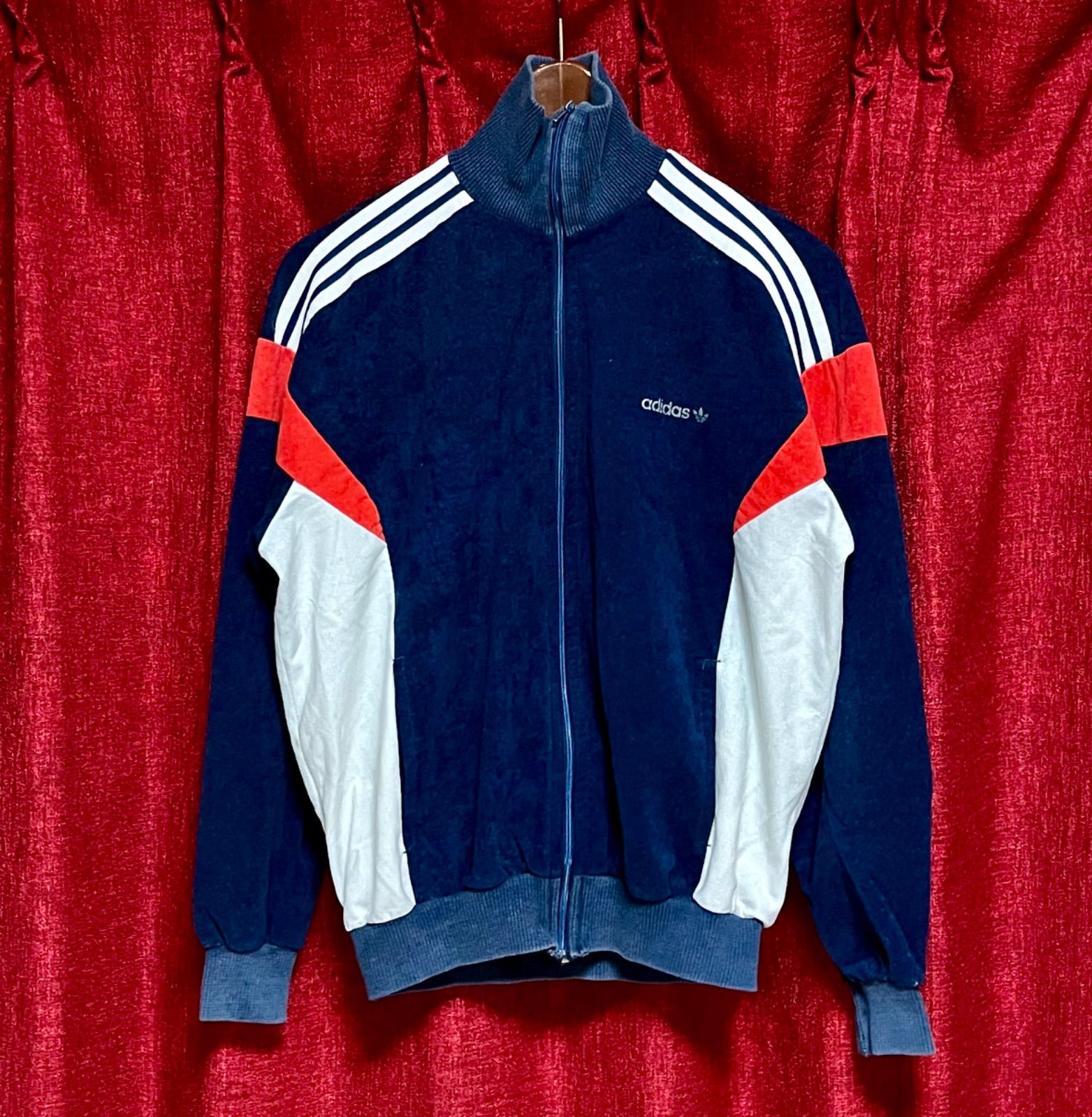 70s ヴィンテージ フランス製 VENTEX adidas アディダス トラックジャケット ジャージ 紺白赤 S トップス 春秋 レトロ 菅田将暉  小松菜奈 - メルカリ