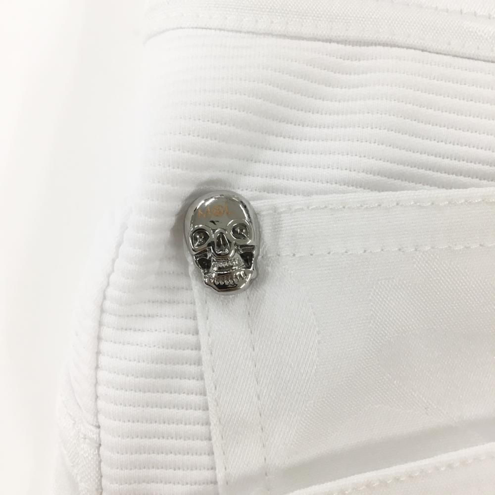 新品】マークアンドロナ パンツ 白 カモフラ柄・スカル織生地