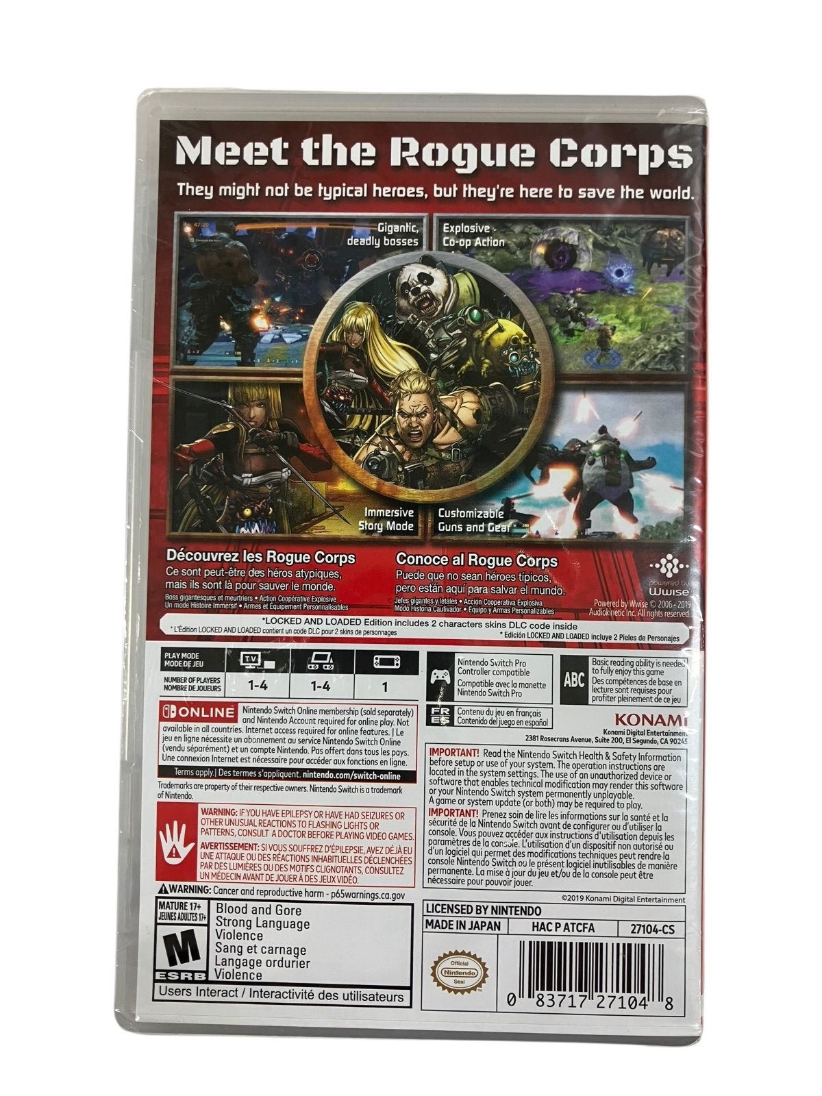 WJ805 KONAMI CONTRA Rogue Corps 北米版 Switchソフト - メルカリ