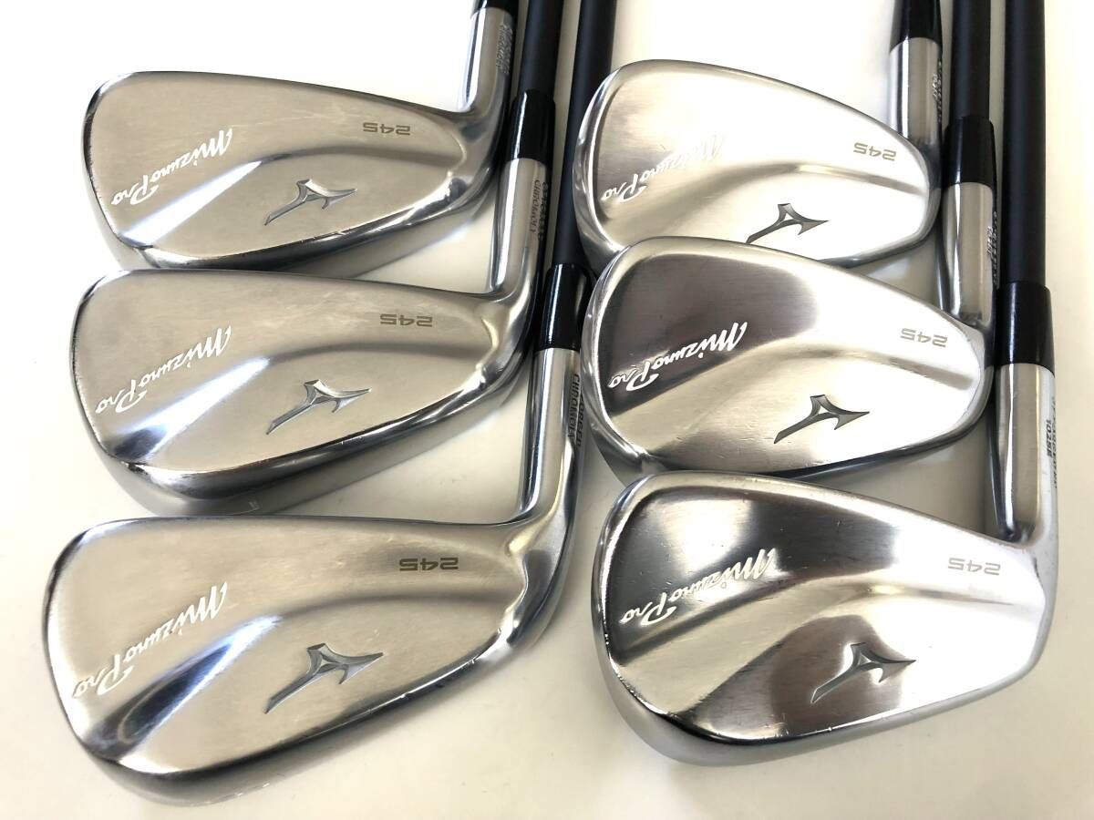 左 レフティ 最新 ミズノプロ MIZUNO pro 245 アイアン 6-P，G 6本 TRAVIL IRON 95 S 【メーカーカスタム】