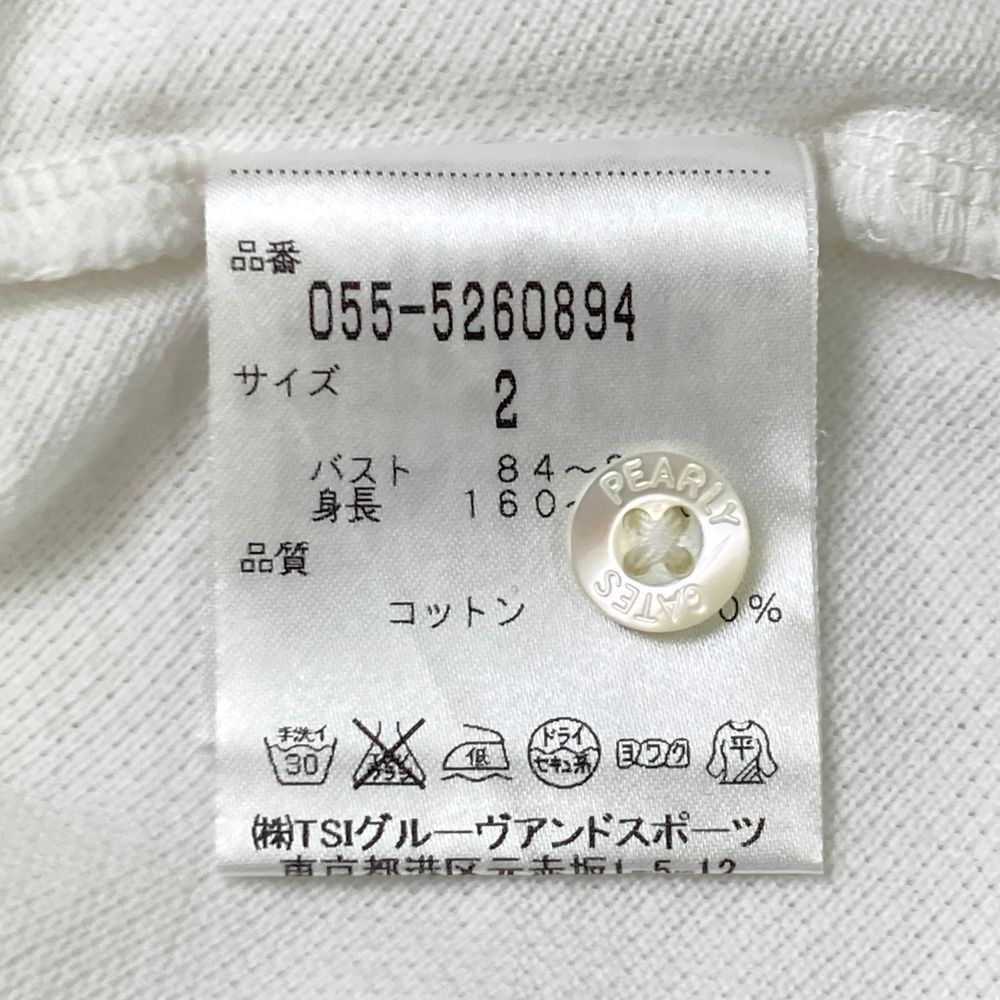 パーリーゲイツ　ホワイトポロシャツ サイズ2 サイズ：2 PEARLY GATES パーリーゲイツ 半袖ポロシャツ
