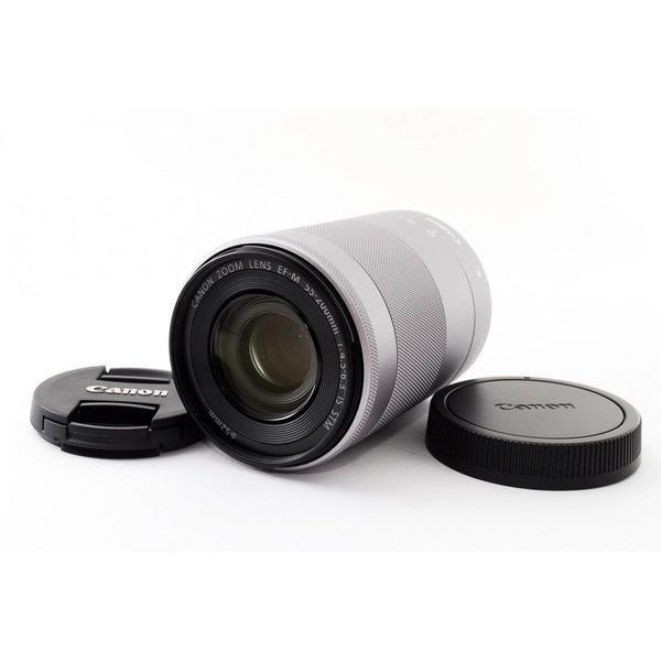 キヤノン Canon EF-M 55-200mm F4.5-6.3 IS STM シルバー 美品 EF-M