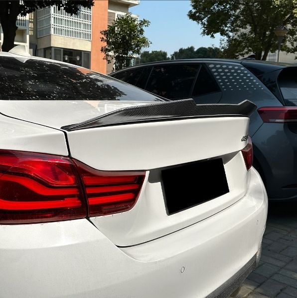 BMW 4シリーズ F32 2014-2020年 PSMスタイル リアスポイラー エアロパーツ ABS製 ピアノブラック|カーボン調LMQ62