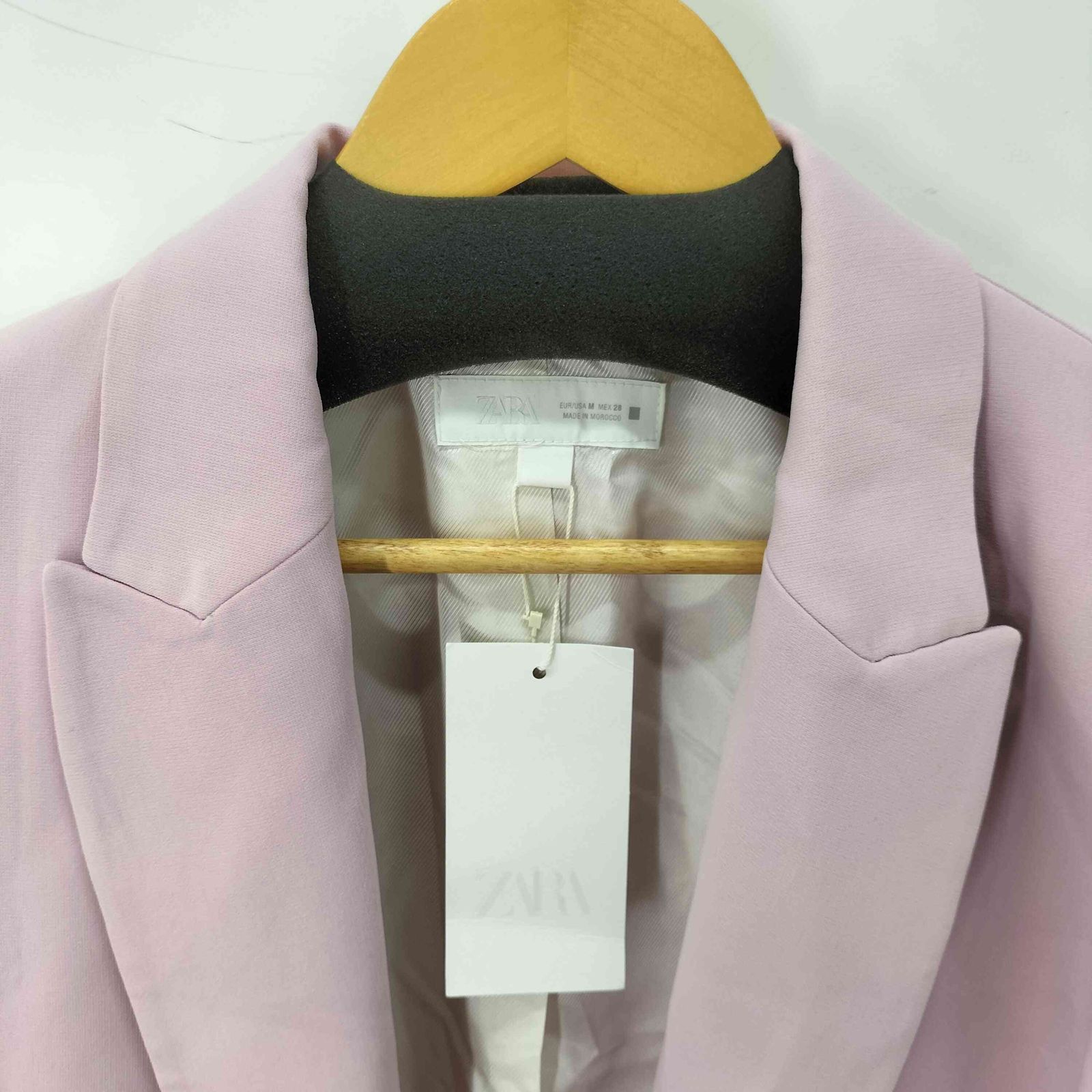 ZARA ザラ　ピンク ロールアップスリーブブレザー Lサイズ ロールアップスリーブブレザー ZARA - メルカリ