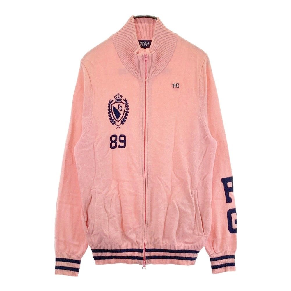 パーリーゲイツ　ビッグロゴカシミヤ100％柔らかあったかニットジップパーカー パーリーゲイツ ビッグロゴカシミヤ100％柔らかあったかニット