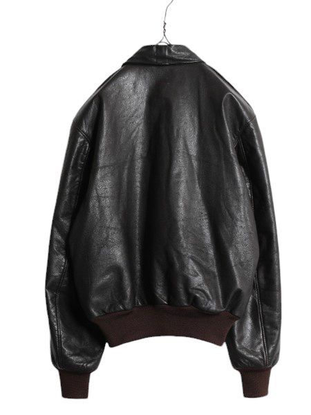 80s A-2 レザーフライトジャケット 80s 本革 短丈 A-2 レザーフライト