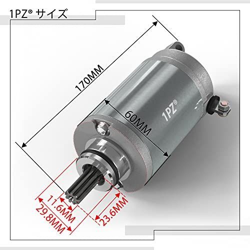 1PZ JP2-50M セルモーター 耐久性 スズキ スカイウェイブ250 40 - 商売