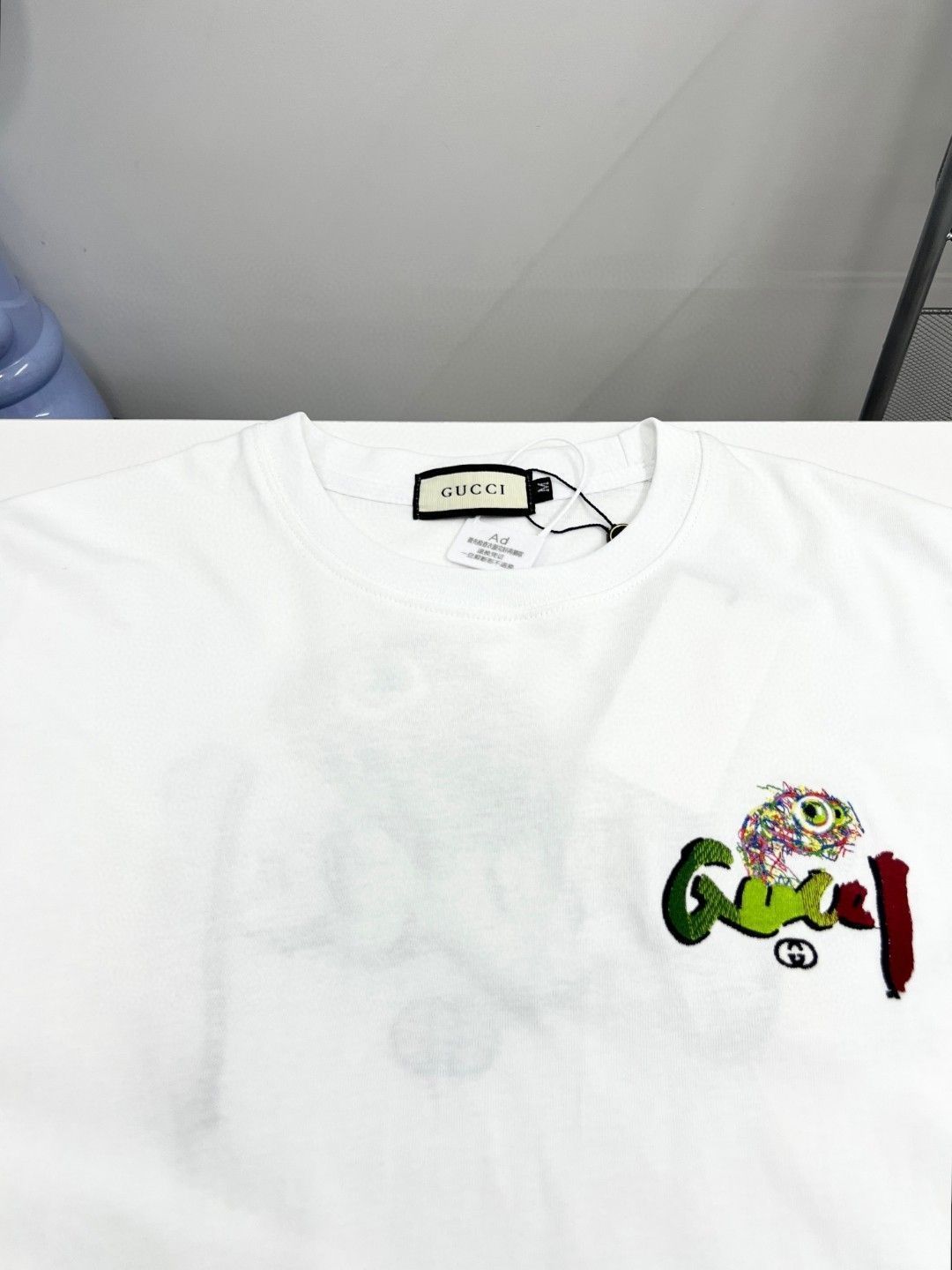 GUCCI ロゴ刺繍 フーデッドショートスリーブパーカー M 350804231_1.jpg