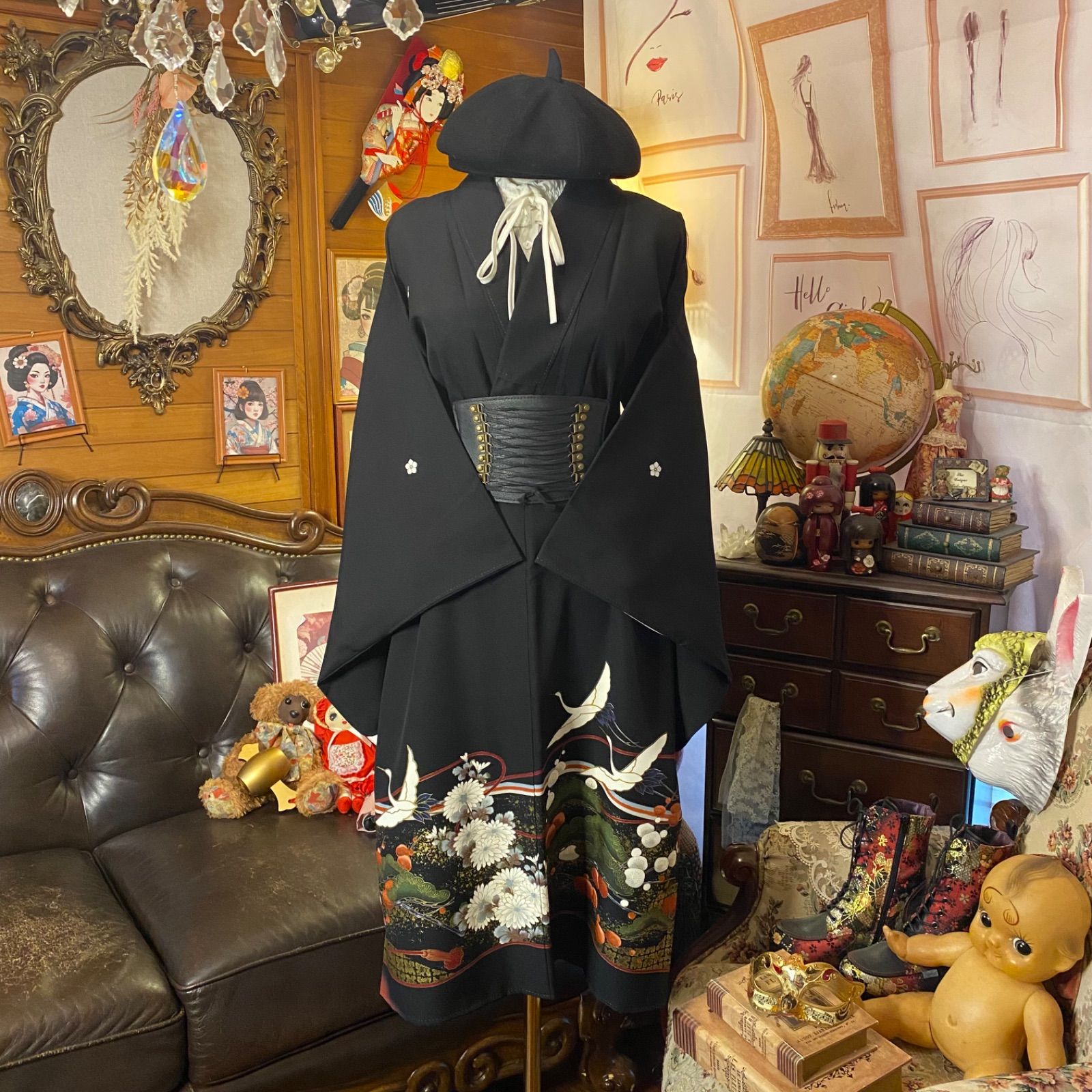 留袖のワンピース 着物リメイク