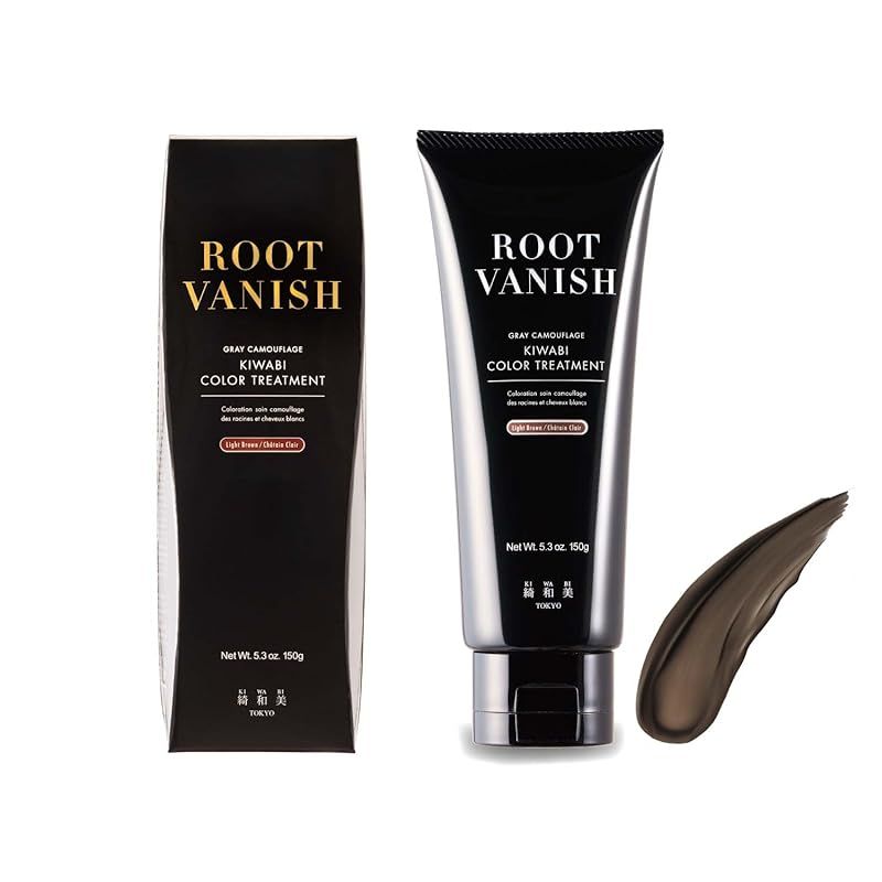 綺和美 KIWABI Root Vanish 白髪染め ヘアカラートリートメント ライトブラウン 単品 1