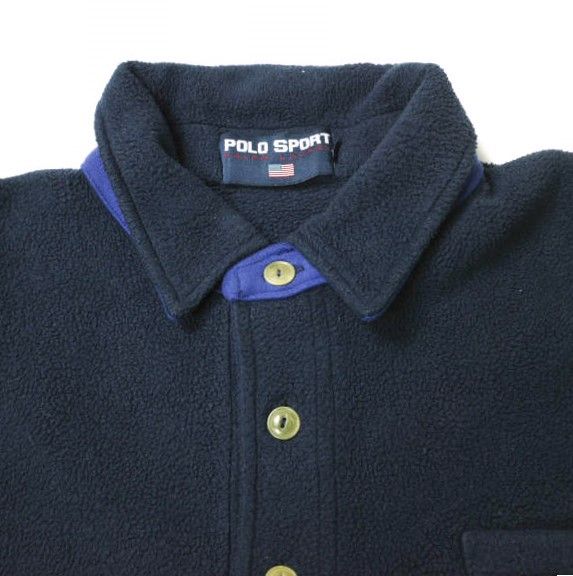 POLO SPORT made in USA 90'　USAロゴ　ネイビー 90s POLO SPORT 