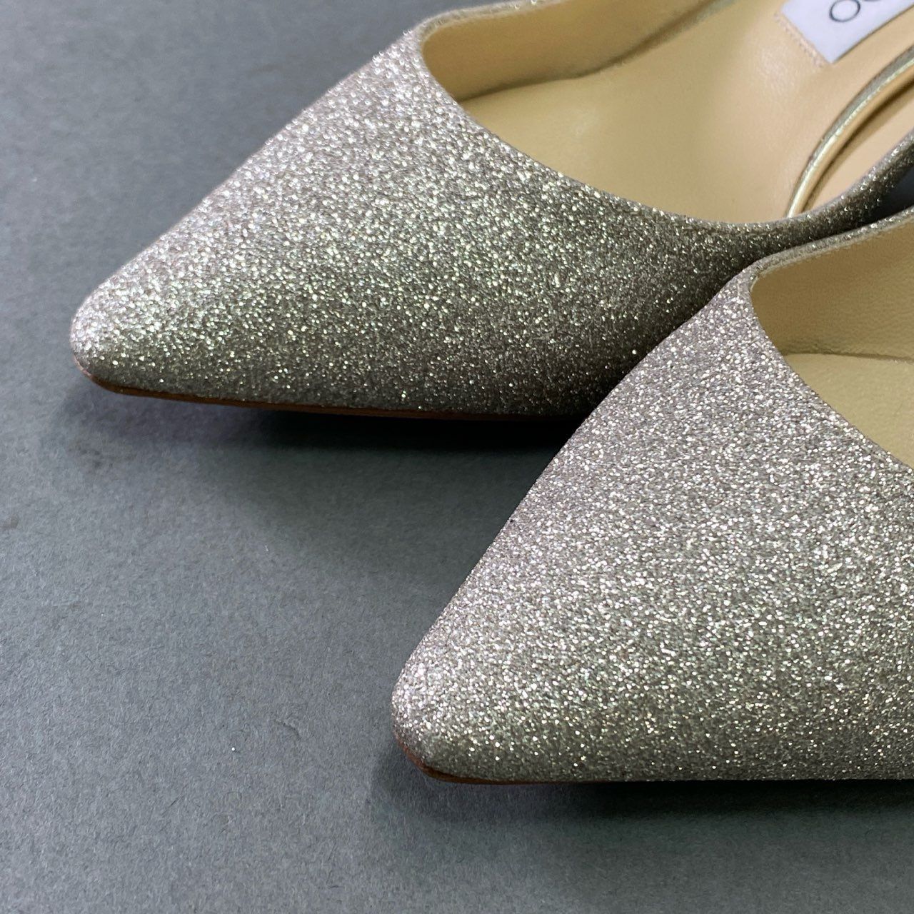 2f23 《美品》 JIMMY CHOO ジミーチュウ グリッター ラメパンプス 36 