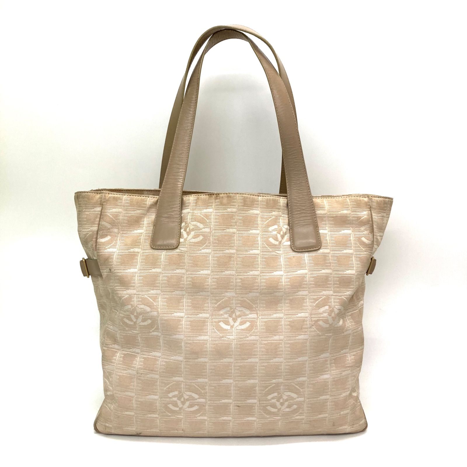 シャネル　ニュートラベルライン　トートバッグ　トップハンドル　ベージュ ◇CHANEL◇シャネル ニュートラベルライン トートGM トート