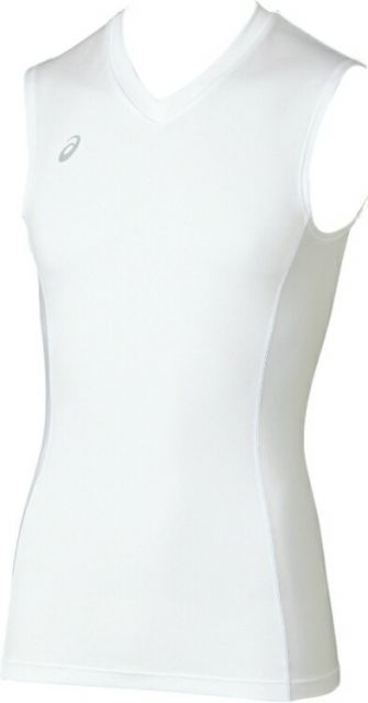 asics アシックス NS TOP ホワイト M XA3808 1 | スポーツ メンズ M ホワイト 白 服 衣類 衣料品ウェア ウエア フィットネスウェア インナー ノースリーブシャツ ノースリーブ 袖なし ベーシック