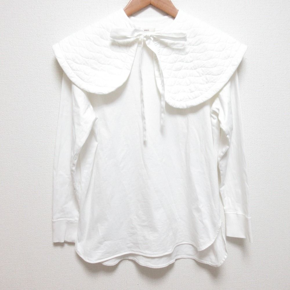 良品 22SS yori ヨリ 22SS キルトカラーロングTee 2WAY つけ襟