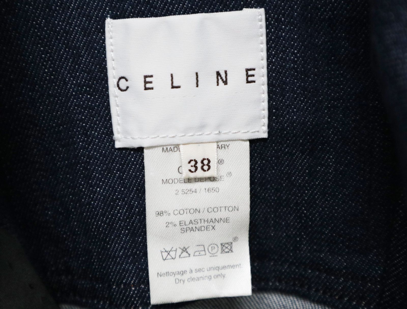 セリーヌ CELINE コットン デニム ジャケット ジップアップ インディゴ