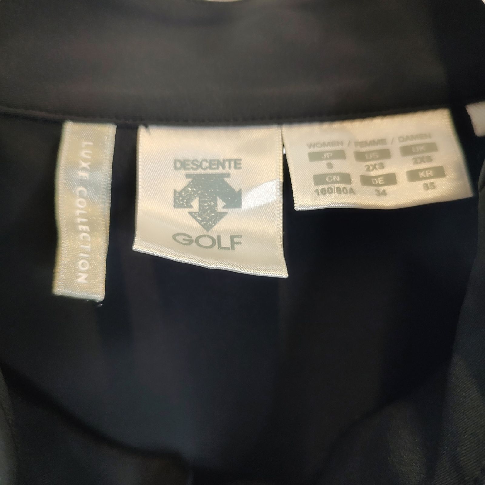 DESCENTE GOLF デサントゴルフ フリル Tシャツ DGWT JA01 S ブラック 
