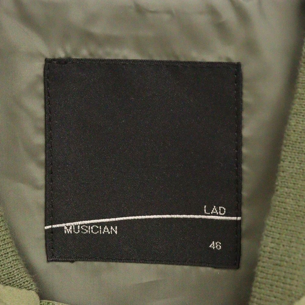 lad musician MA-1 カーキ LAD MUSICIAN MA-1 150D PE 「Area」