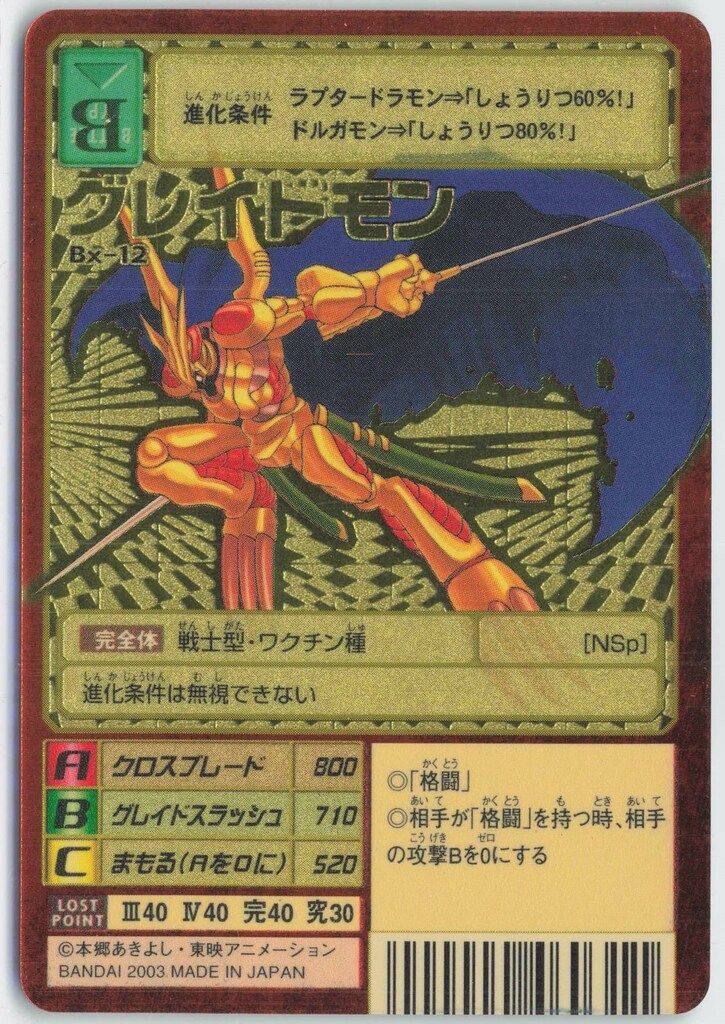 BANDAI 【旧】デジタルモンスターカードゲーム ブースター20 グレイド