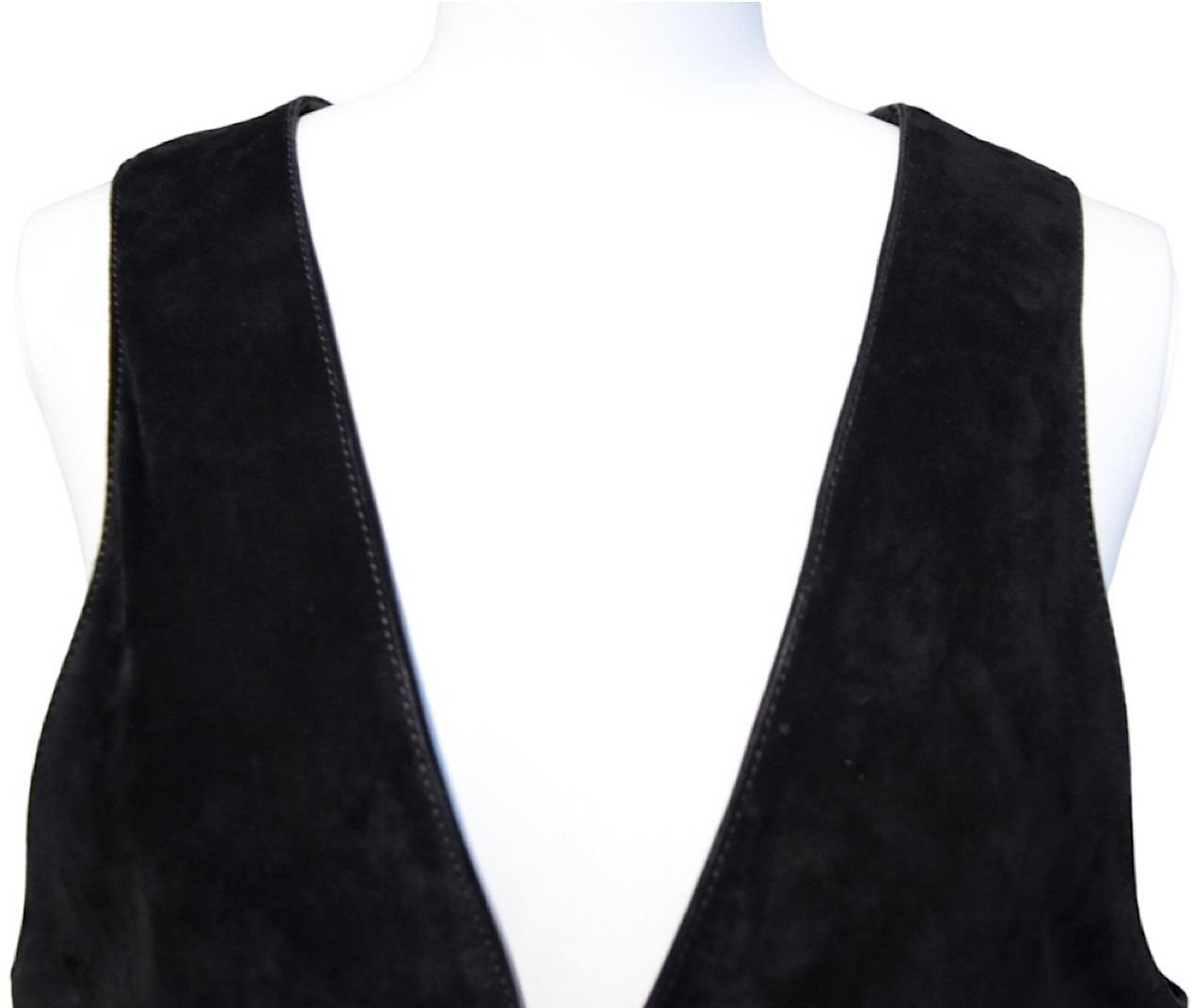 CHROME HEARTS クロムハーツ 2B SUEDE VEST スエードレザー ベスト サイズS クロスボールボタン ブラック 美品 中古 4b013149 CHROME HEARTS クロムハーツ レザー スエード ベスト 原本無 国内正規