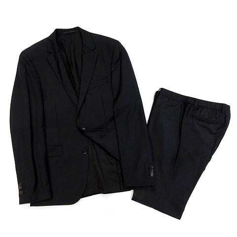 ヒューゴボス HUGO BOSS クリエイトユアルック Create Your Look スーツ セット ストレッチ 2B ジャケット パンツ 黒 ブラック 44