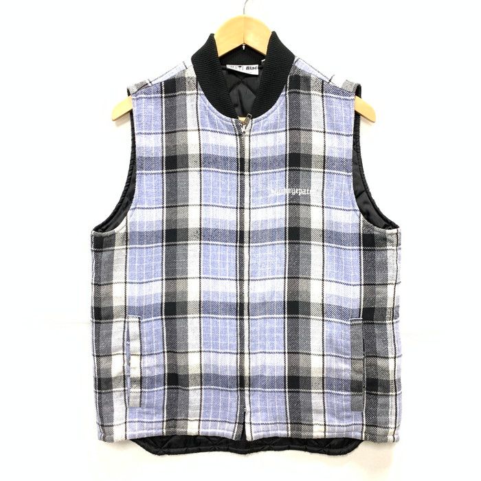 【中古品】BLACKEYEPATCH CHECKED PUFF VEST チェックパフベスト アウター ブランド 古着 サイズ：M カラー：ブルー メンズ 【142-250201-gm-28-fuz】