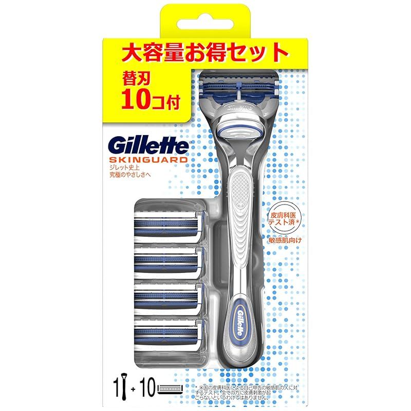 ジレット スキンガード フレックスボール マニュアル 髭剃り カミソリ 男性 敏感肌用 本体+替刃10個付 0