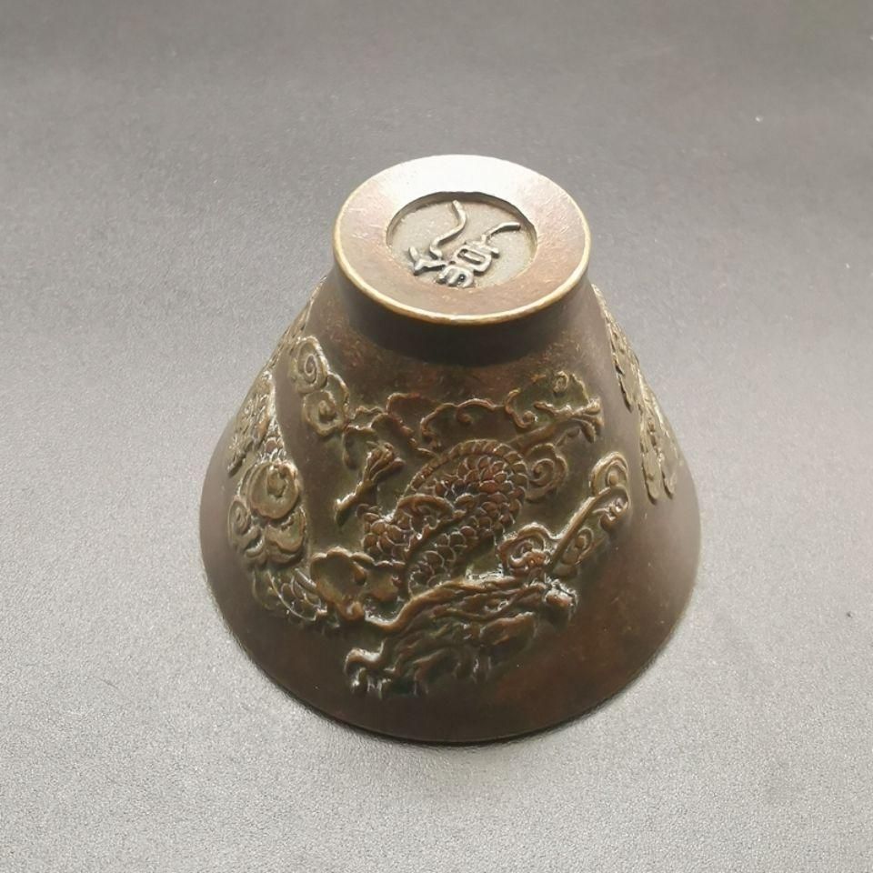 銅  細工  彫刻龍紋杯  装飾品  現代工芸品  美術品  置物 銅 細工 彫刻龍紋杯 装飾品 現代工芸品 美術品 置物 工芸品