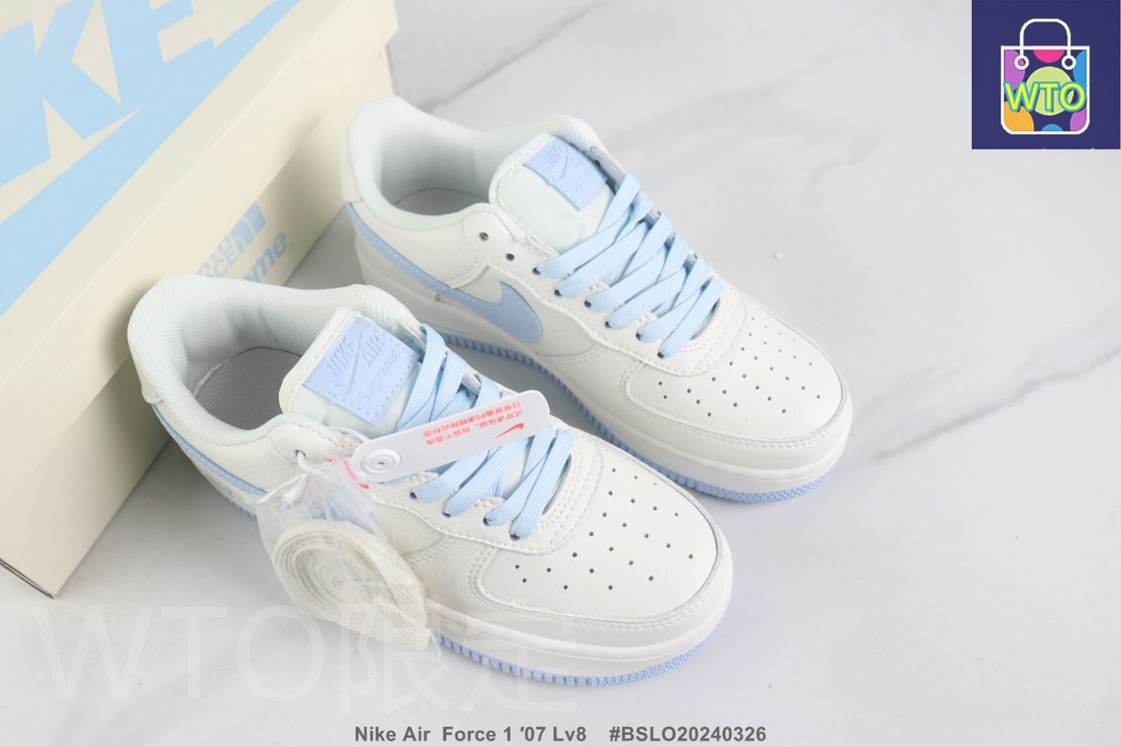 Nike Air Force 1’07 / Nike x Supreme 未使用 Nike Air Force 1 x Supreme Low Box Logo - White for Sale