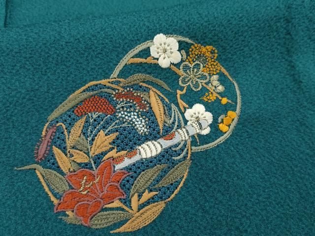 平和屋着物□訪問着 総刺繍 中国三大刺繍 スワトウ刺繍 汕頭刺繍
