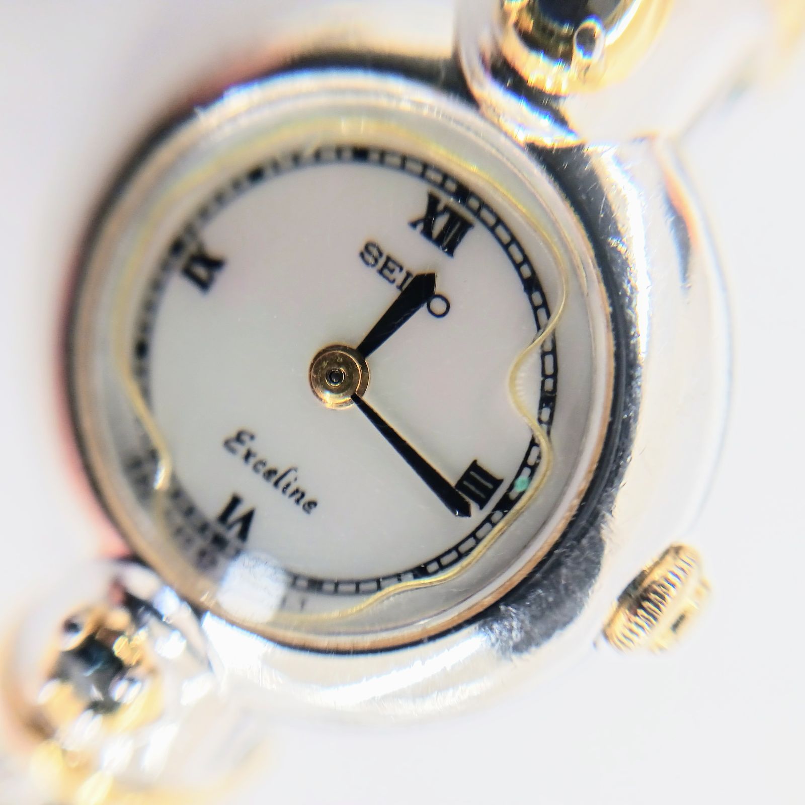 SEIKO セイコー 1E20-0690 エクセリーヌ SS シェル文字盤 クオーツ